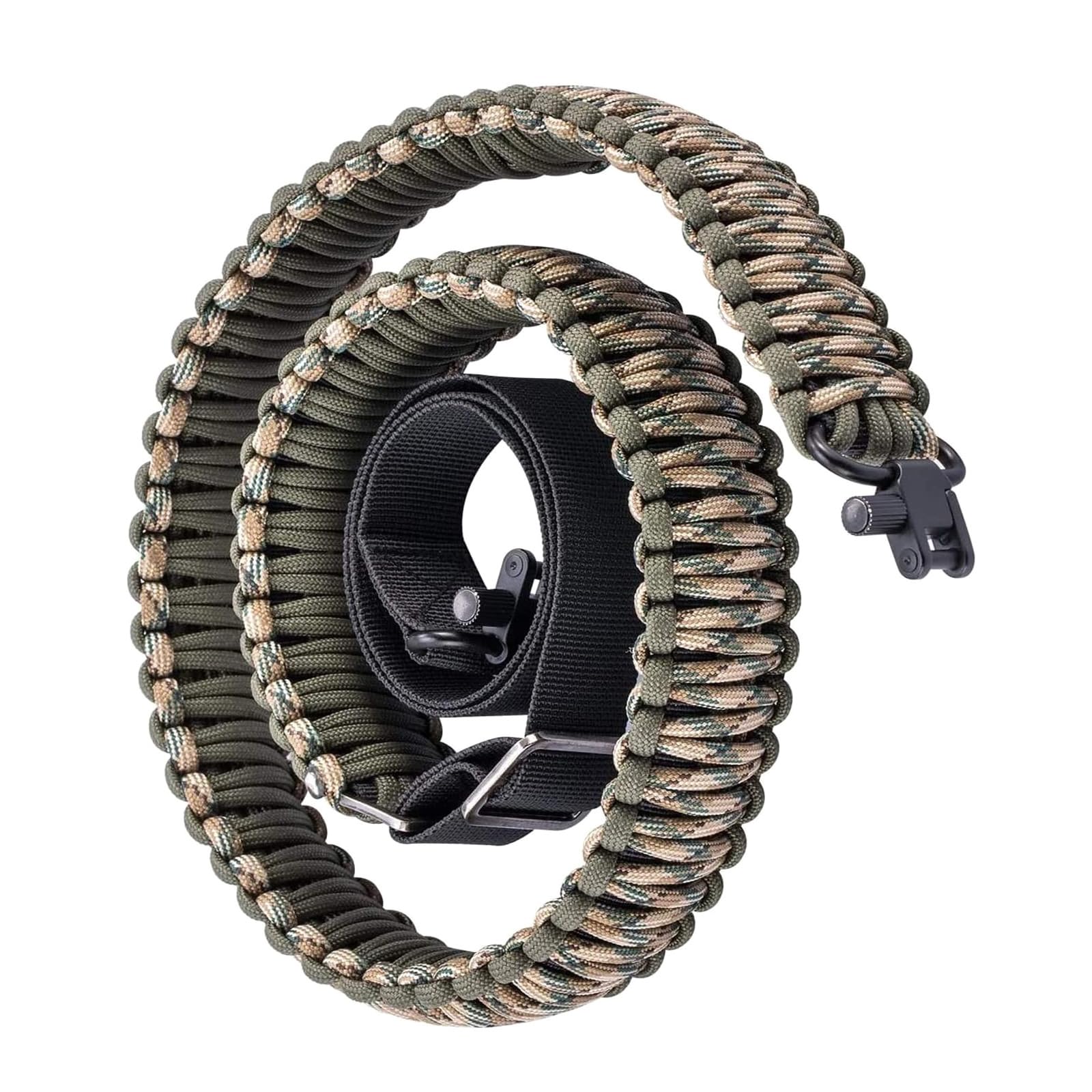 2 Punkt Sling Gewehre Paracord Gurt Rutschfest Paracord Sling Mit Wirbeln Schnell Einstellbare Länge Gurt Jagd Zubehör Einstellbare Länge Gurt Hochfest Paracord