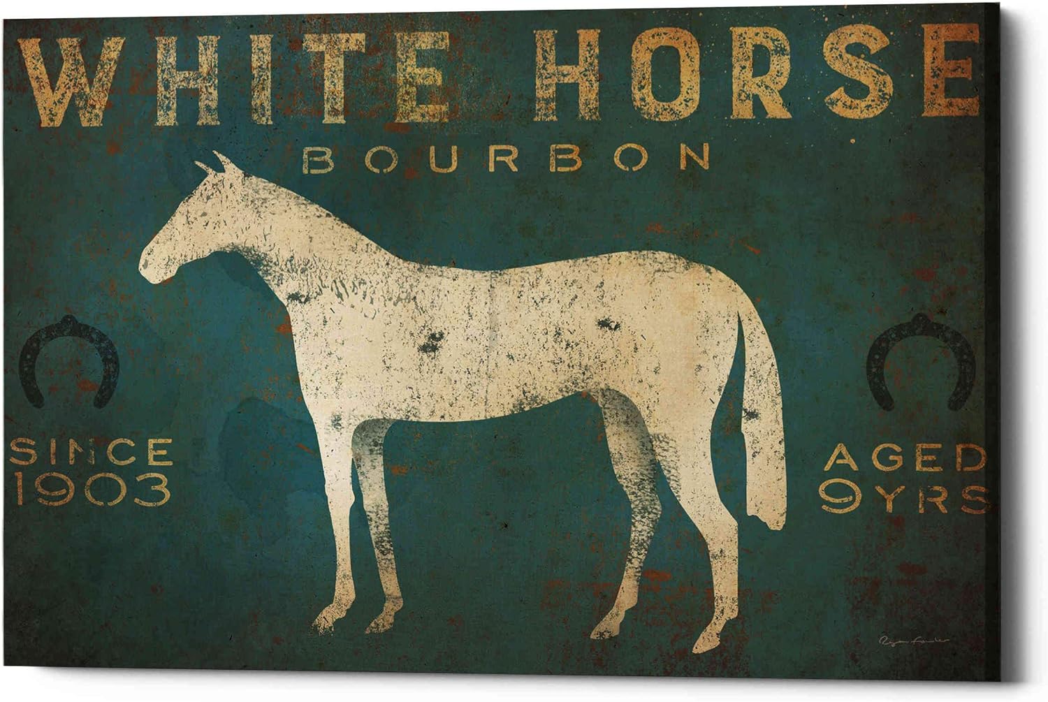 Epic Graffiti 'White Horse No Kentucky' by Ryan Fowler, Canvas Wall Art, 18"x12"