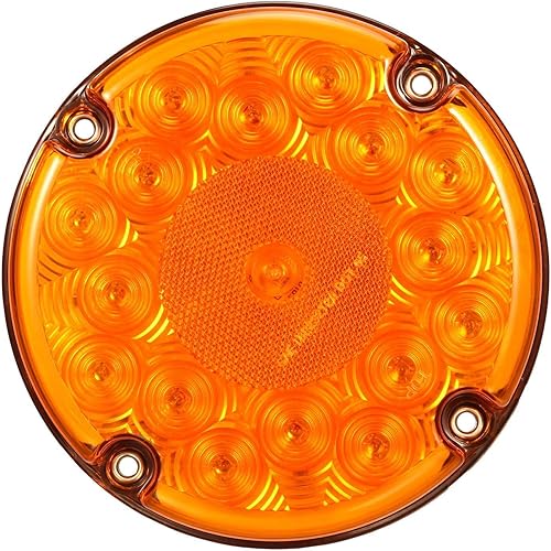 Miniatura 2 de Partsam 2 luces traseras LED redondas de 7 pulgadas para remolque, 17 luces LED impermeables para estacionamiento, luces intermitentes con juntas