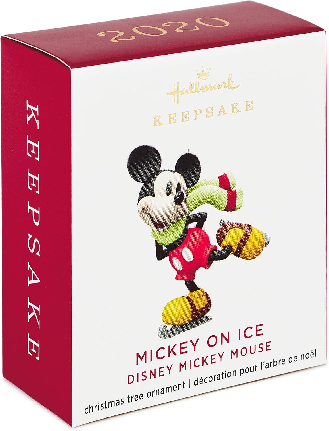 Hallmark Keepsake Christmas Ornament 2020, Mini Disney Mickey Mouse on Ice, 1" (0899QXM8174)