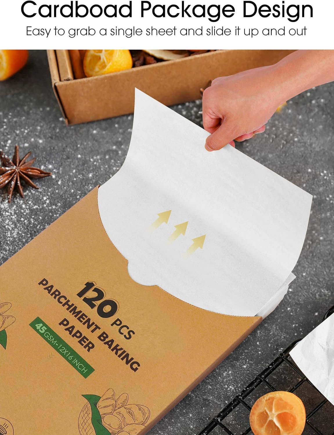 Kootek 120 Pcs Parchment Paper Baking Sheets, 12 x 16 Inch Heavy-duty Baking Paper Pre-cut Unbleached Bakery Paper for Cooking, Baking, Steaming, Air Fryer, Grilling, Roasting, Cookies (White): Home & Kitchen