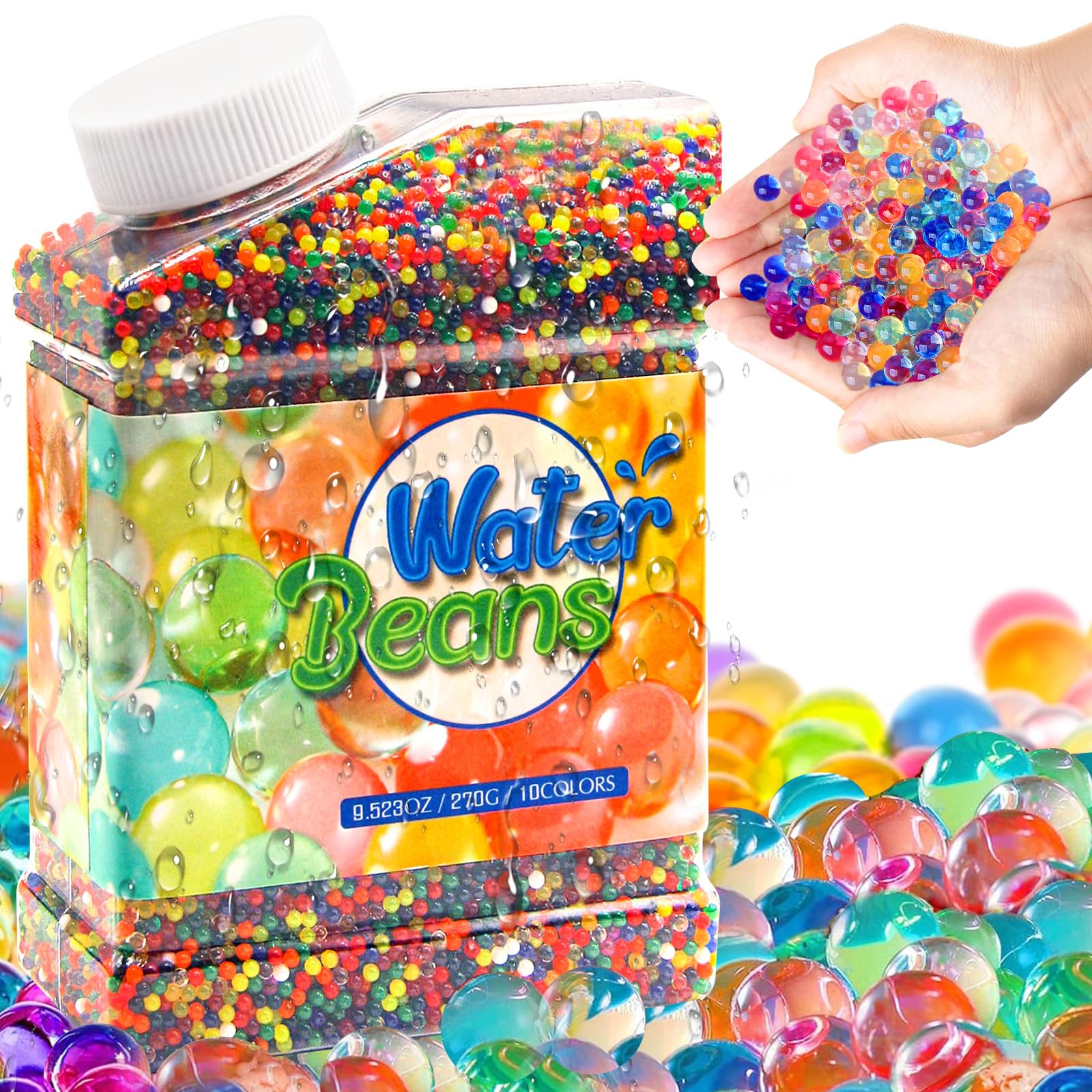 EOPUOZS Wasserperlen Bunte 50000 Stück | Wasserperlen Ungiftig, Water Beads Gelperlen für Pflanzen, Blumen, Vase Füllstoff und Deko