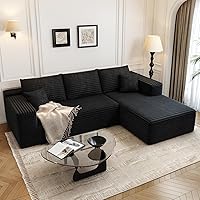 Vista 23 de Sofá seccional modular Cloud de 107.5 pulgadas con 1 otomana, sofás tapizados modernos minimalistas, cómodo sofá en forma de U para sala de estar