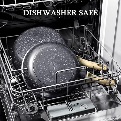 Miniatura 5 de GiPP Sartén antiadherente de cerámica Sartén antiadherente saludable de 10 pulgadas, no tóxica, sartén de chef compatible con inducción, sin PFAS y