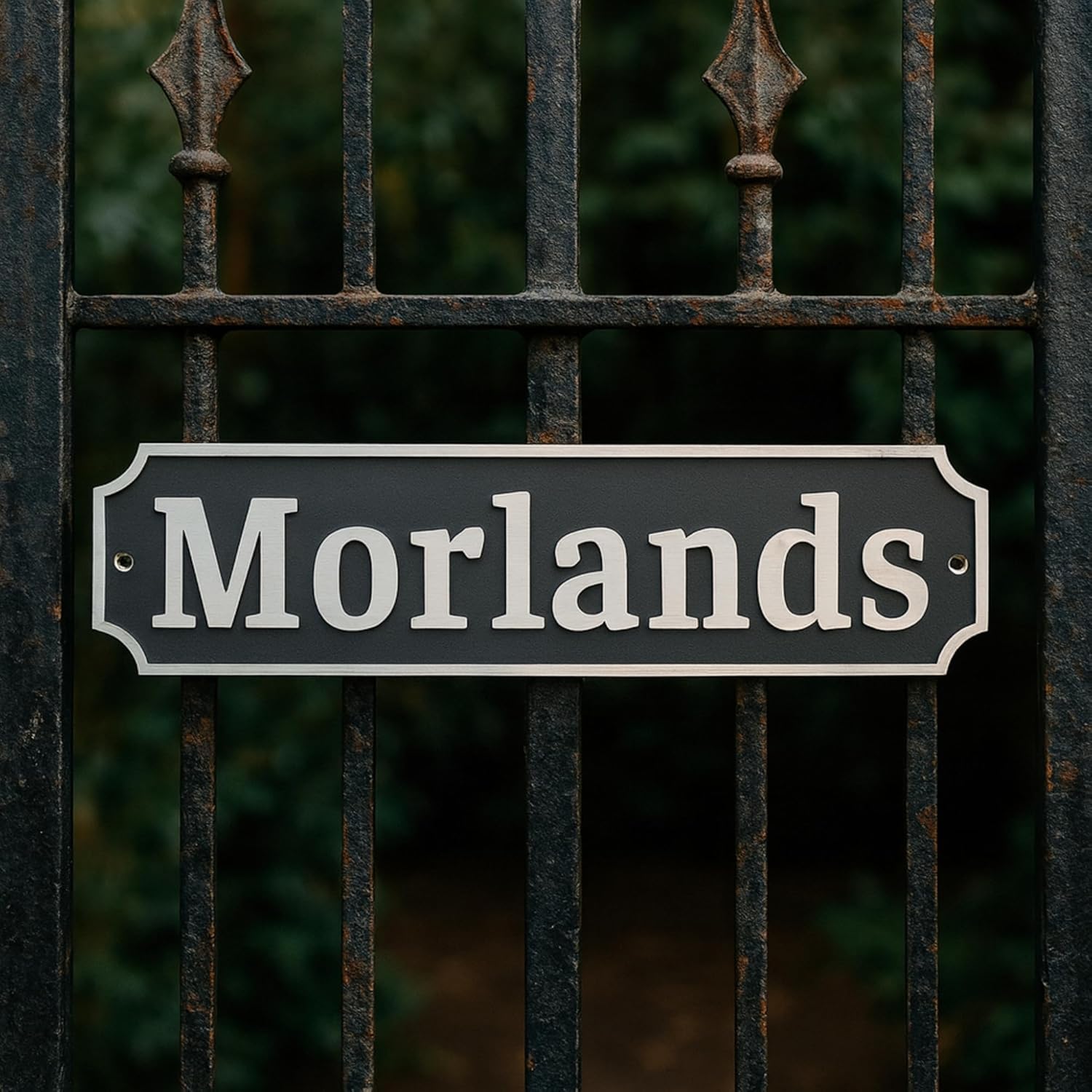 Personalized Metal House Name Plate | Custom Gate Sign | Outdoor Address Plaque | Rustic Home Name Board | Custom Garden Entrance Sign