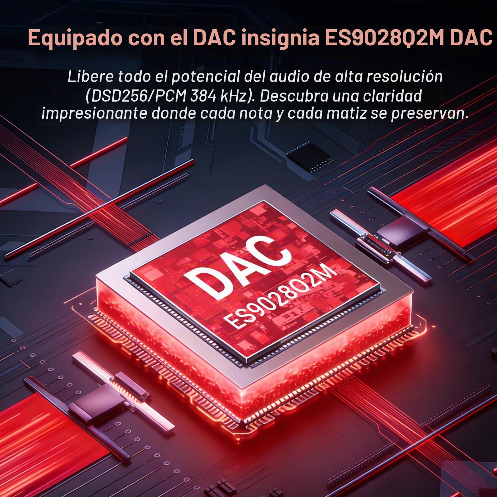joliker Amplificador Auriculares DAC USB-C portátil Hi-Fi ES9028Q2M, DSD256/PCM 384kHz 32bits, Salidas 3,5mm + balanceada 4,4mm, Compatible iPhone 15/16, Android, PC, Mac
