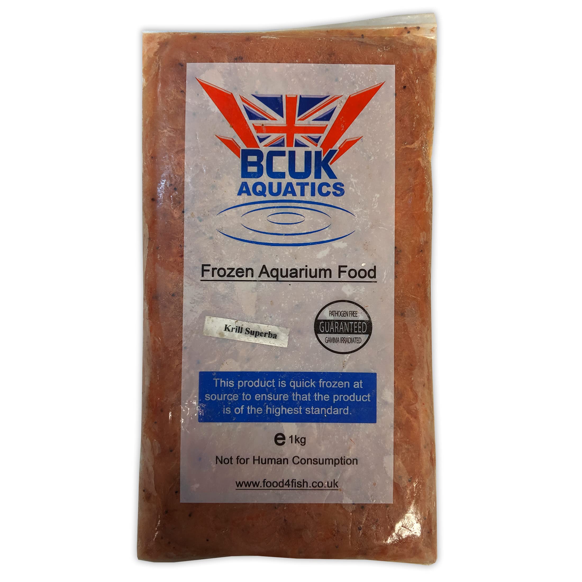 BCUK Krill Superba 1kg Frozen Fish Food for Freshwater & Marine Fish