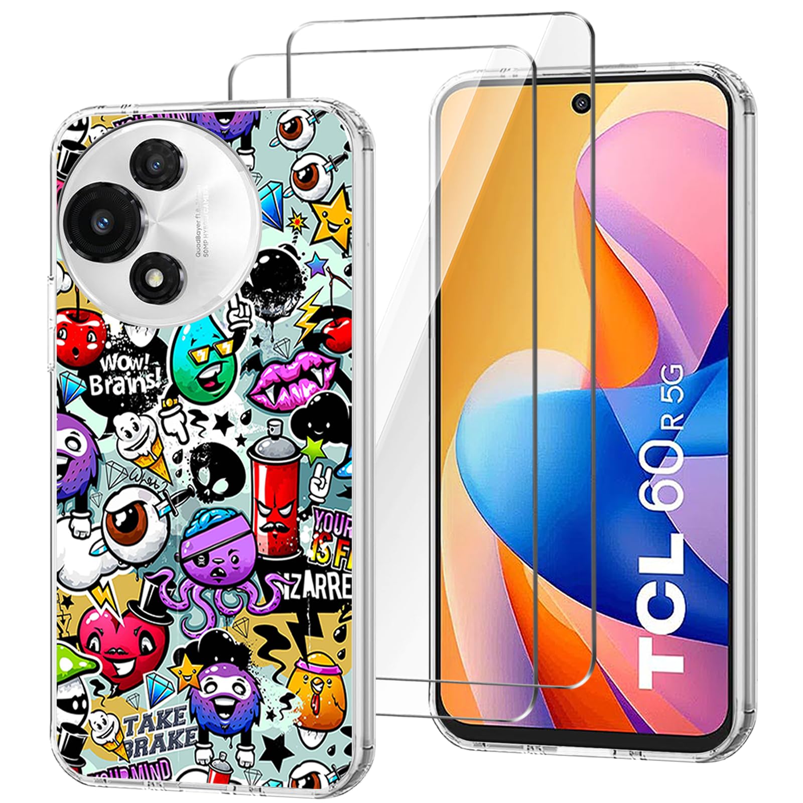 Bruni 2x Proteggi Schermo per TCL P10 Pellicola Protettiva Protettore Schermo
