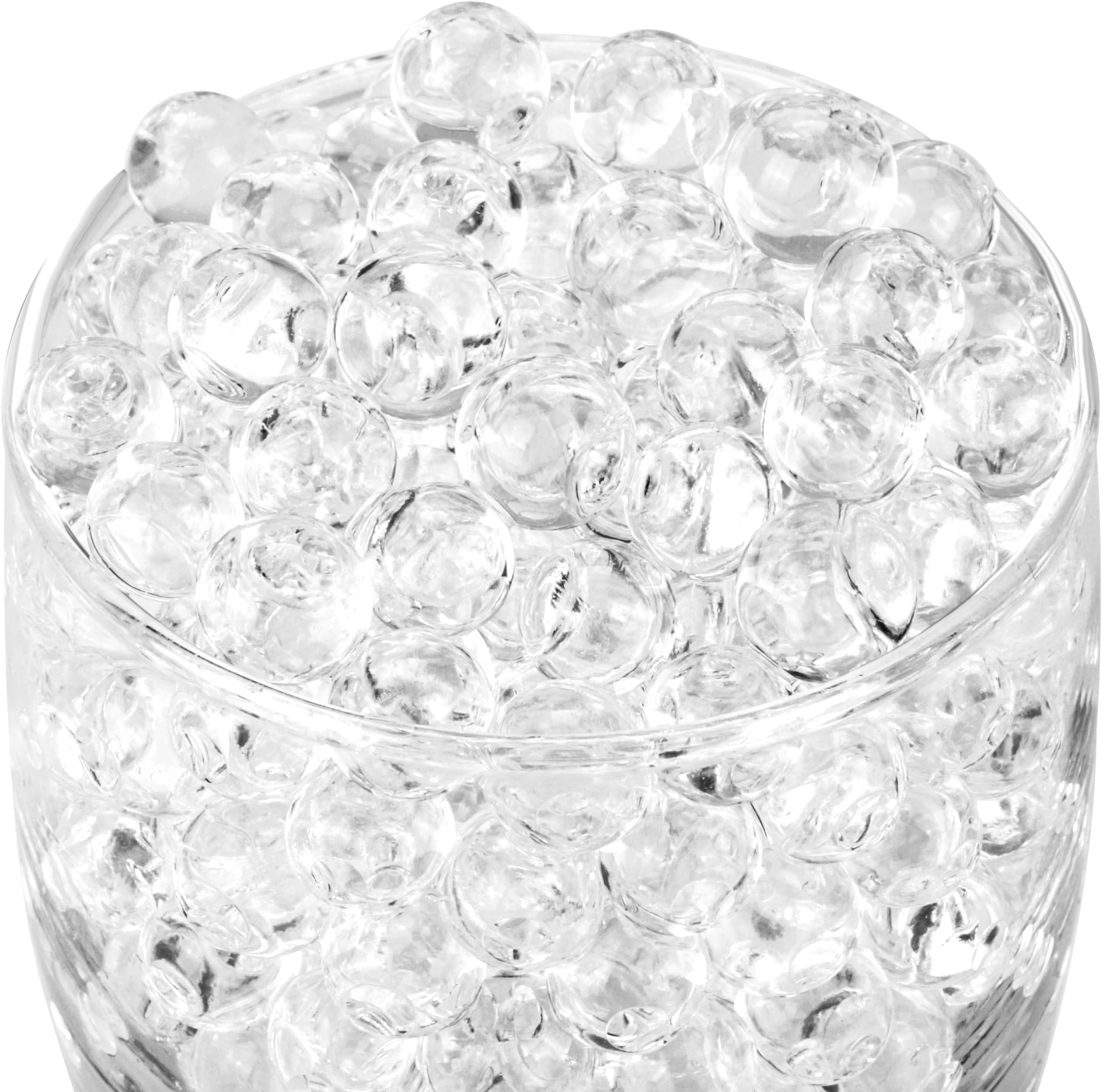 BYMORE 40000 Clear Water Beads,Transpatent Gel Jelly Beads,Vase Filler for Candle, Wedding Centerpiece, Floral Arrangement, Home Decorations