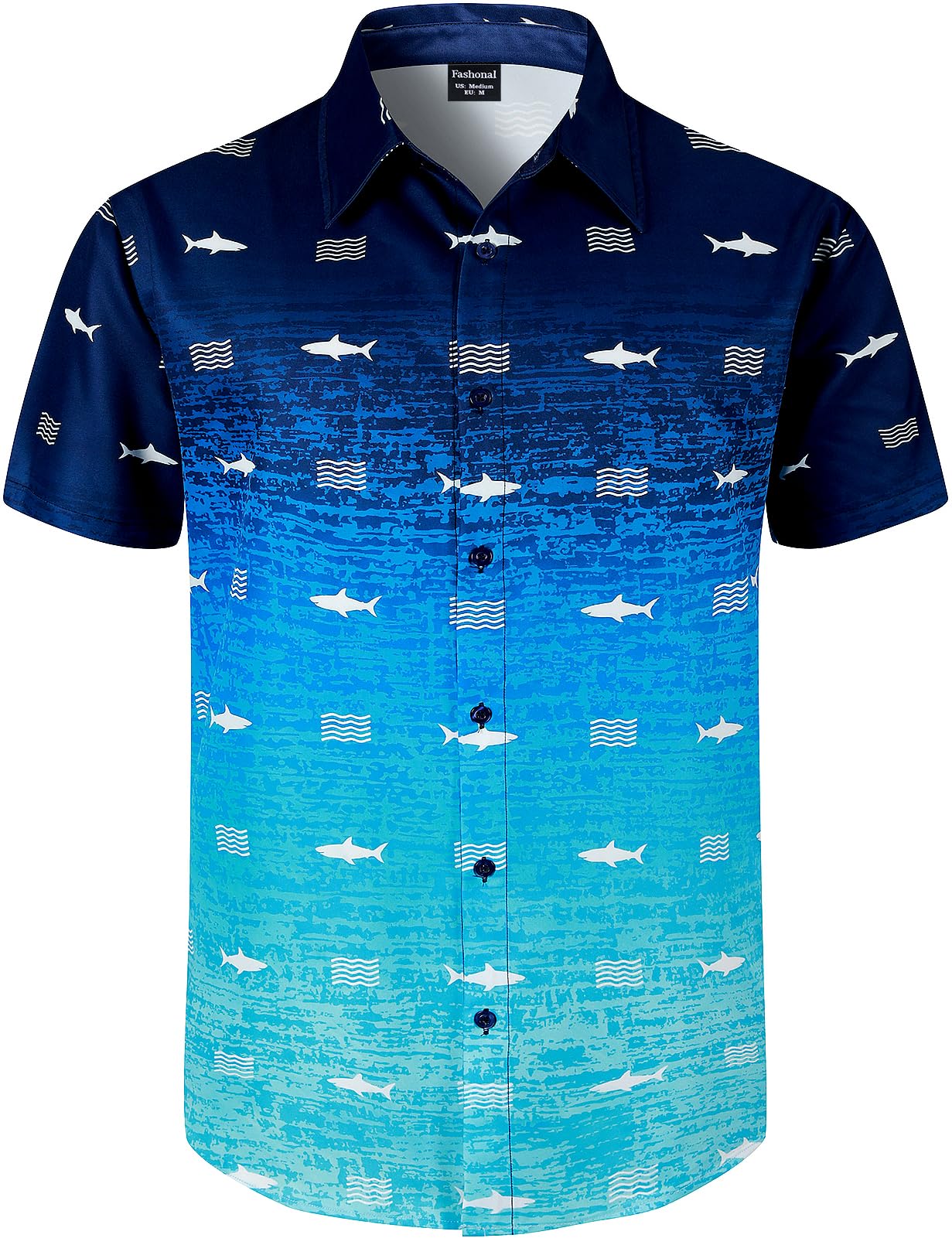 Men's Hawaiian Shirt Button Down Summer Short Sleeve Shirt