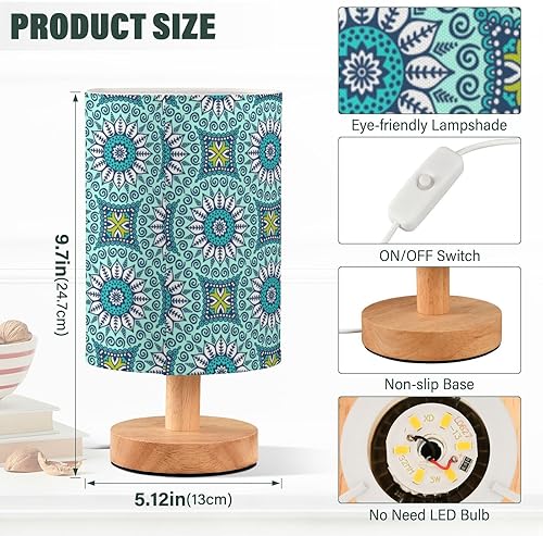 Miniatura 3 de Flower Abstract Circle Bedside Lamp Bedside Table Lamps Electric Table Lamp for Study College Dorm Bar