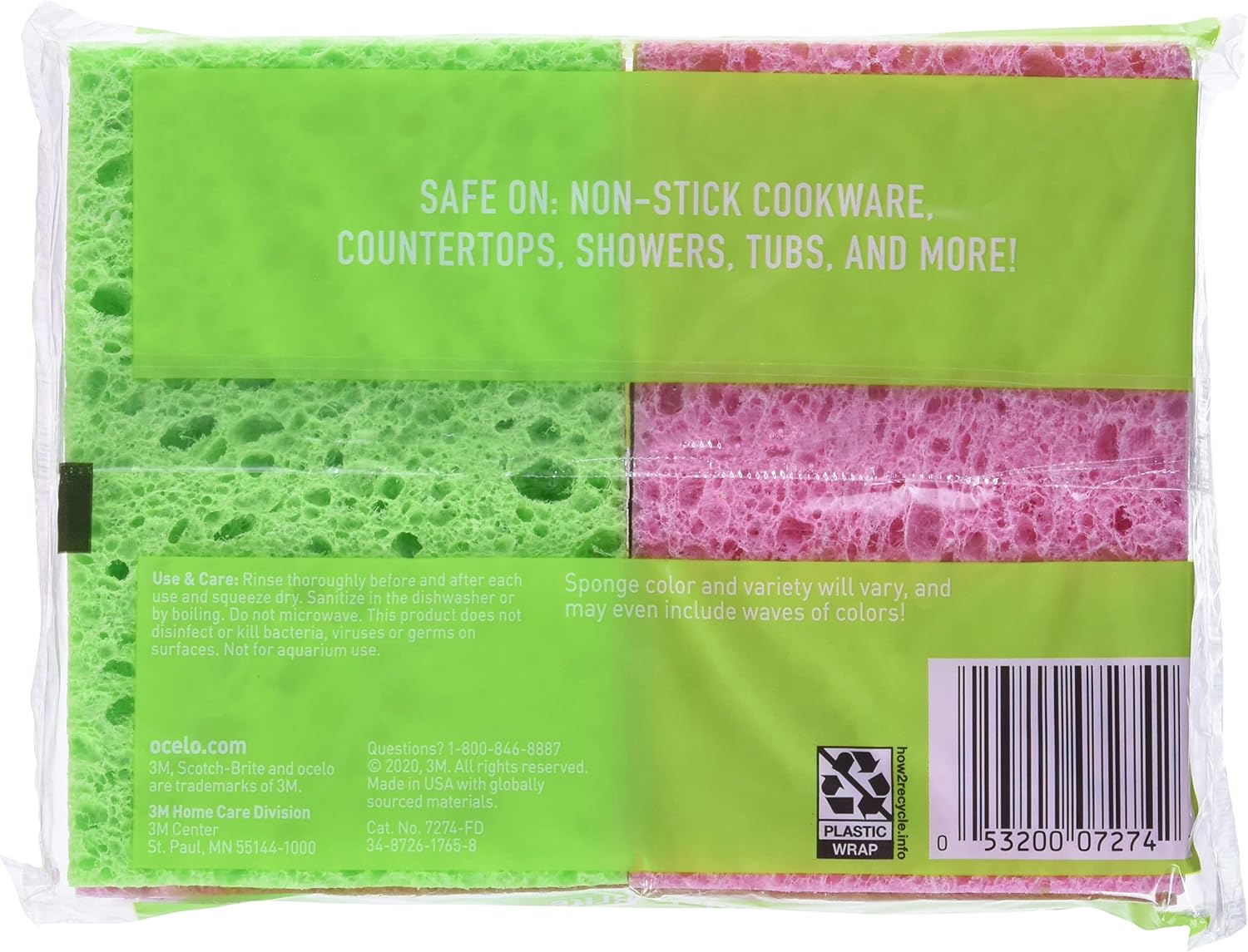 Ocelo Multi-Purpose Sponge, 4/Pack (7274-Fd)