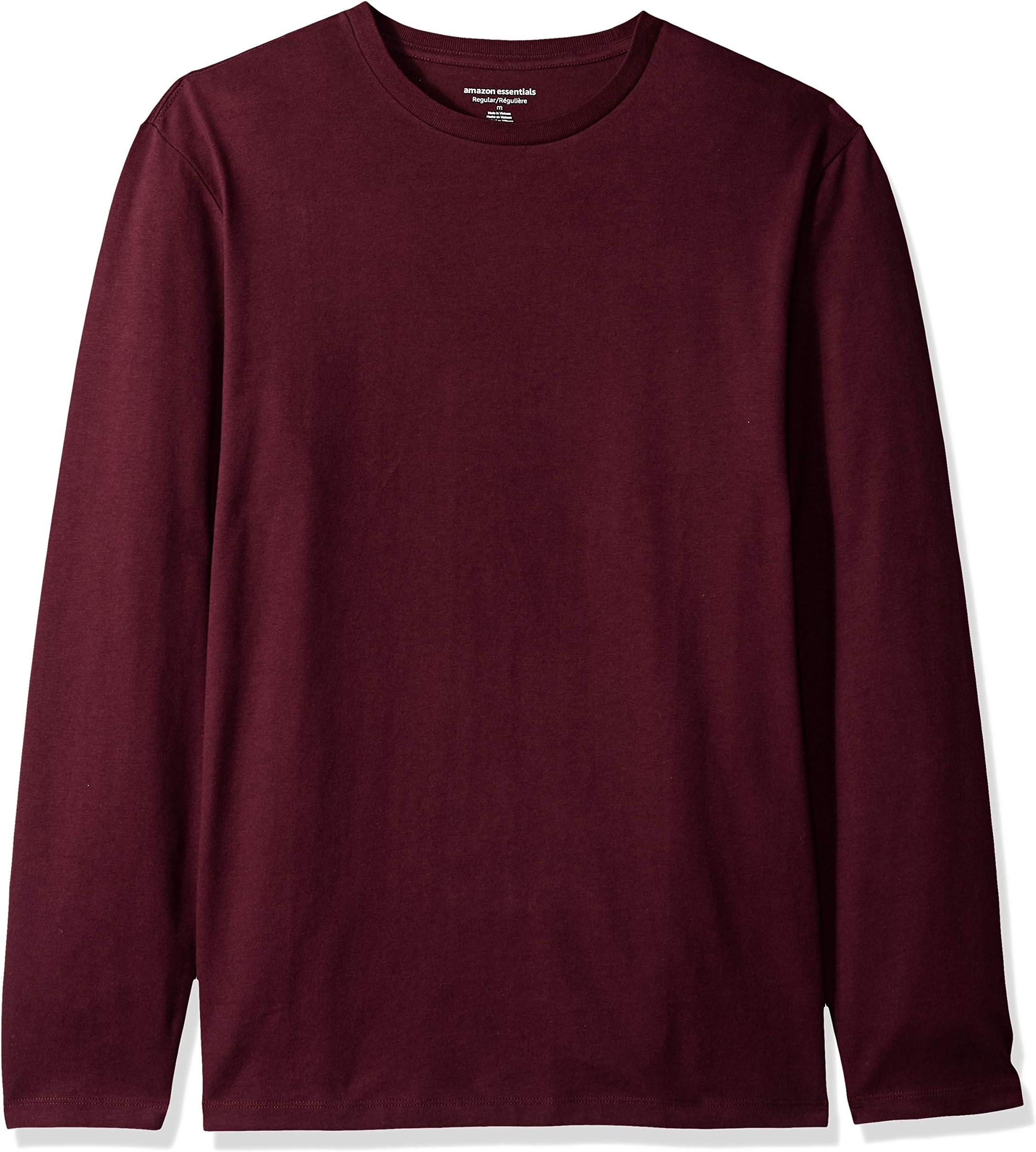 Amazon EssentialsMen's Regular-Fit Crewneck T-Shirts, Long-SleeveOEKO-TEX STANDARD 100