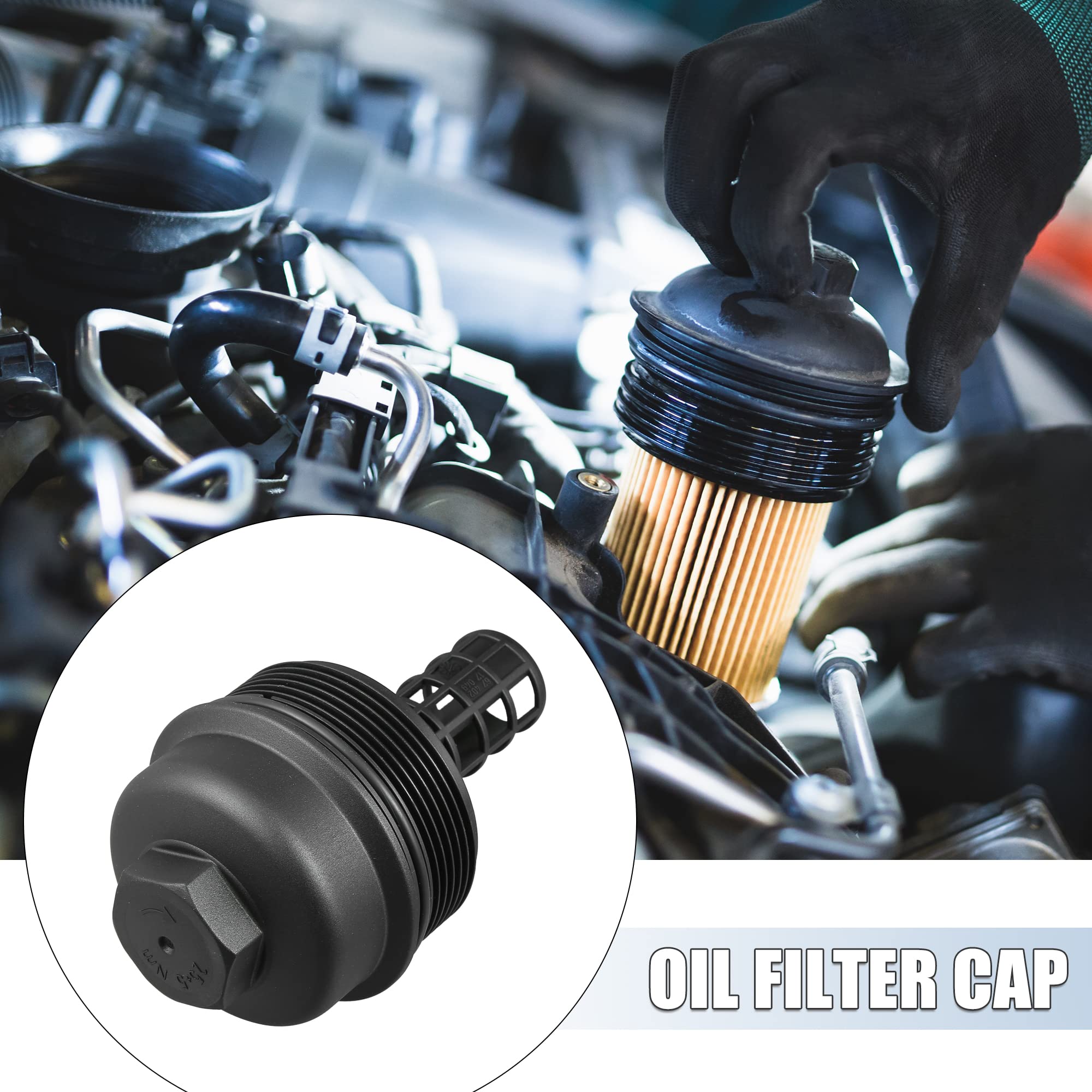 Amazon.com: X AUTOHAUX 6740217339 Engine Oil Filter Housing Cap  