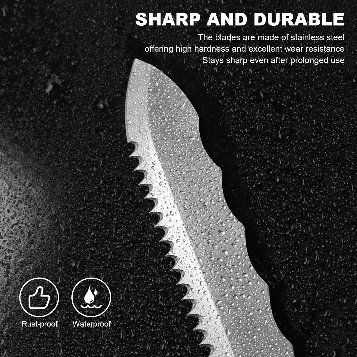 Insulation Knife - Sod Cutter Knife: stainless steel 15.1-Inch sharp blade, double side utility Lawn Repair Saw with Nylon Sheath (new green)