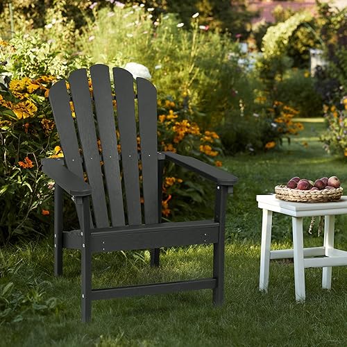 Miniatura 2 de Silla Adirondack apilable, sillas para hogueras de polietileno de alta densidad que ahorran espacio para todo tipo de clima, para patio al aire libre