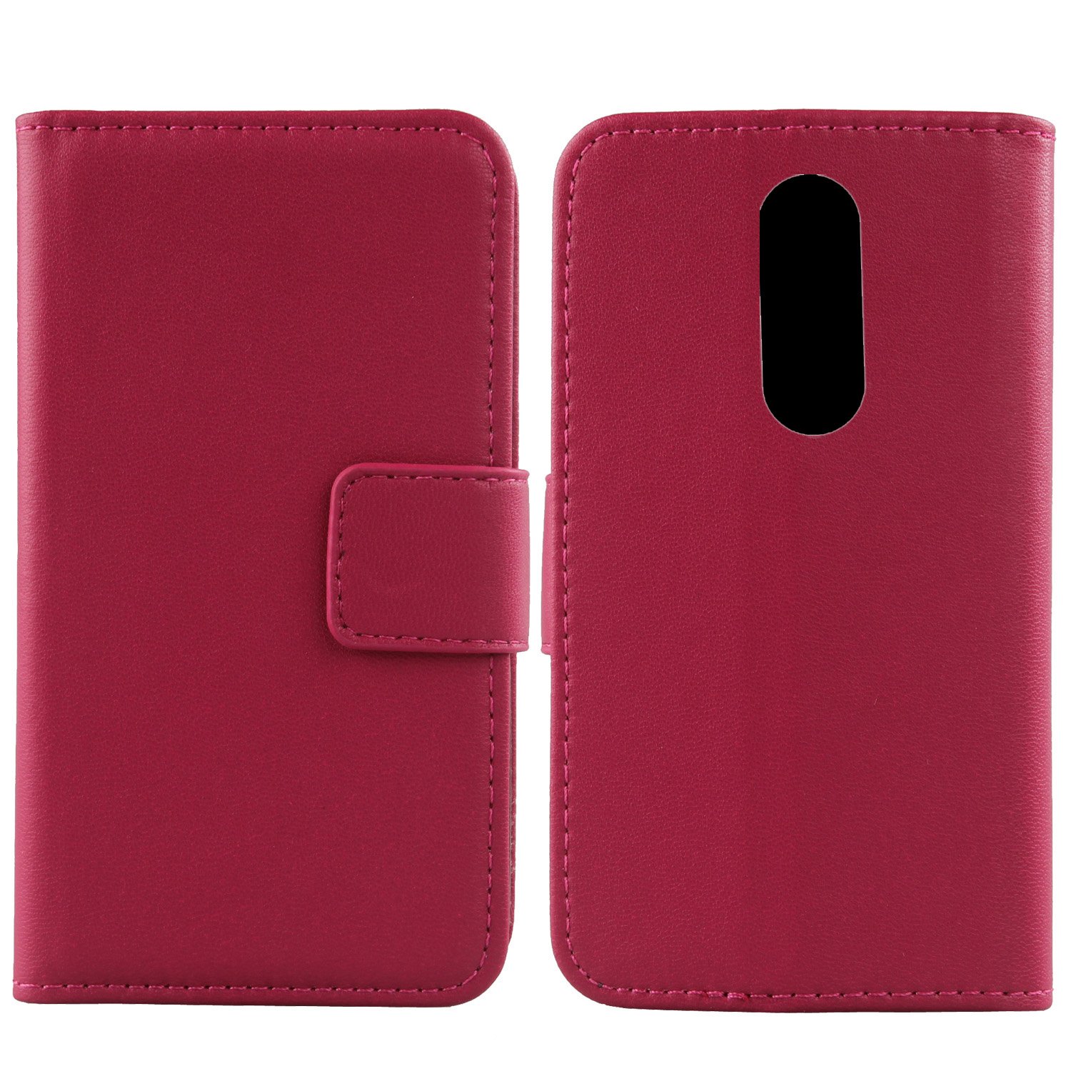Design Genuine Leather Case for Wieppo S8 Wallet Premium Flip Protection Cover Skin Pouch with Card Slot (Rose)