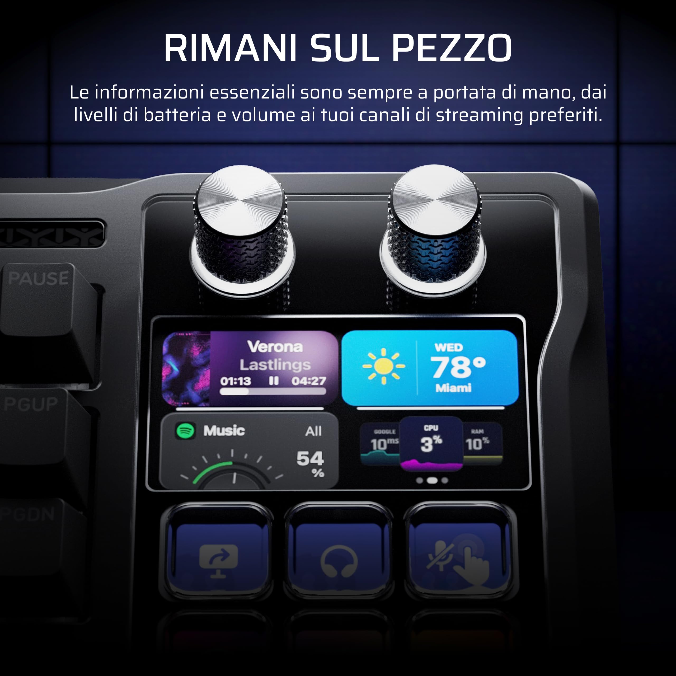Corsair GALLEON 100 SD RGB Tastiera da Gioco Meccanica Cablata – QWERTY IT | Elgato Stream Deck Integrato, Interruttori MLX Pulse Thocky Lubrificati e Sostituibili a Caldo, FlashTap SOCD, 8,000Hz