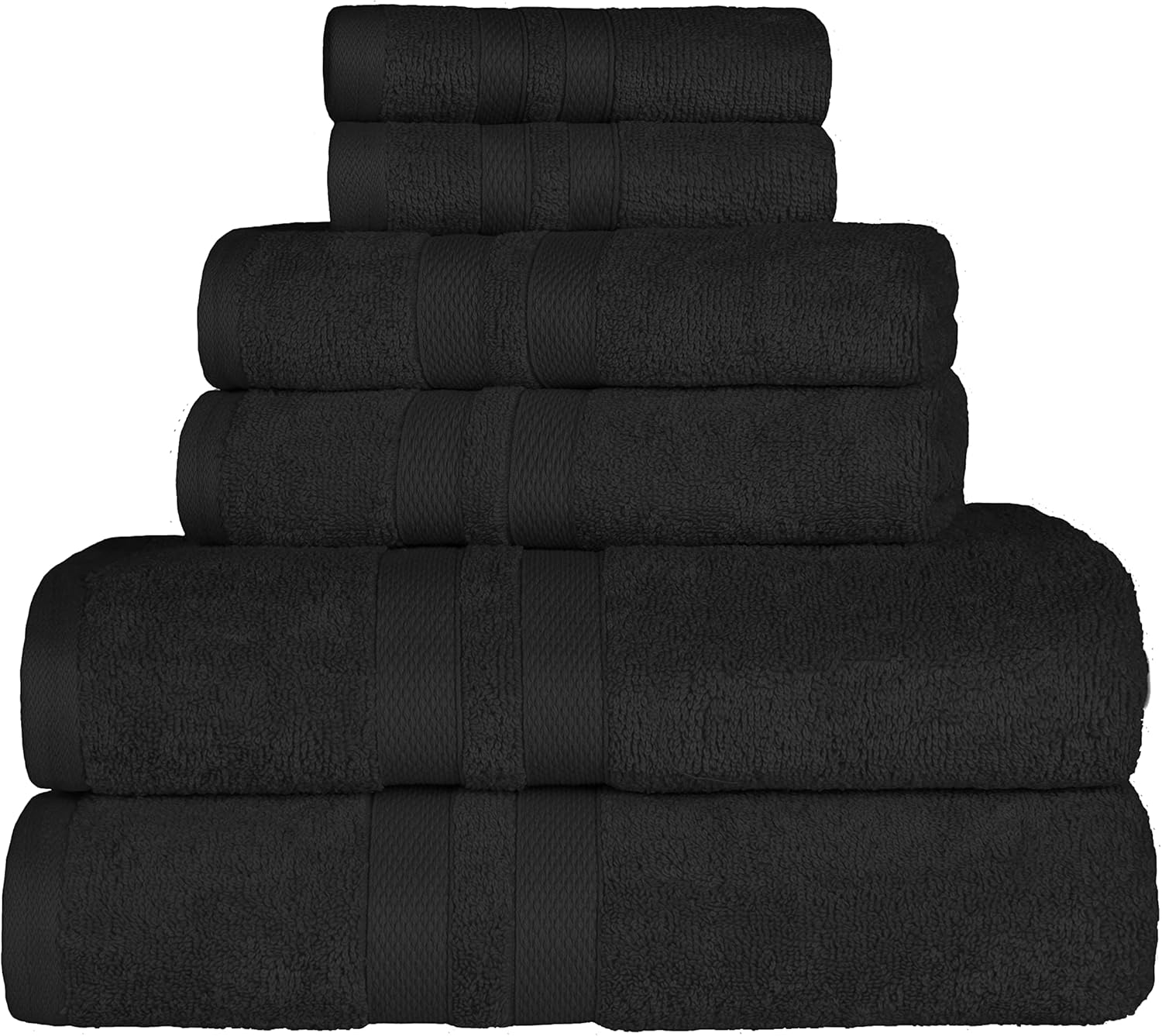 Superior UltraSoft 6Piece Cotton Towel Set, includes 2