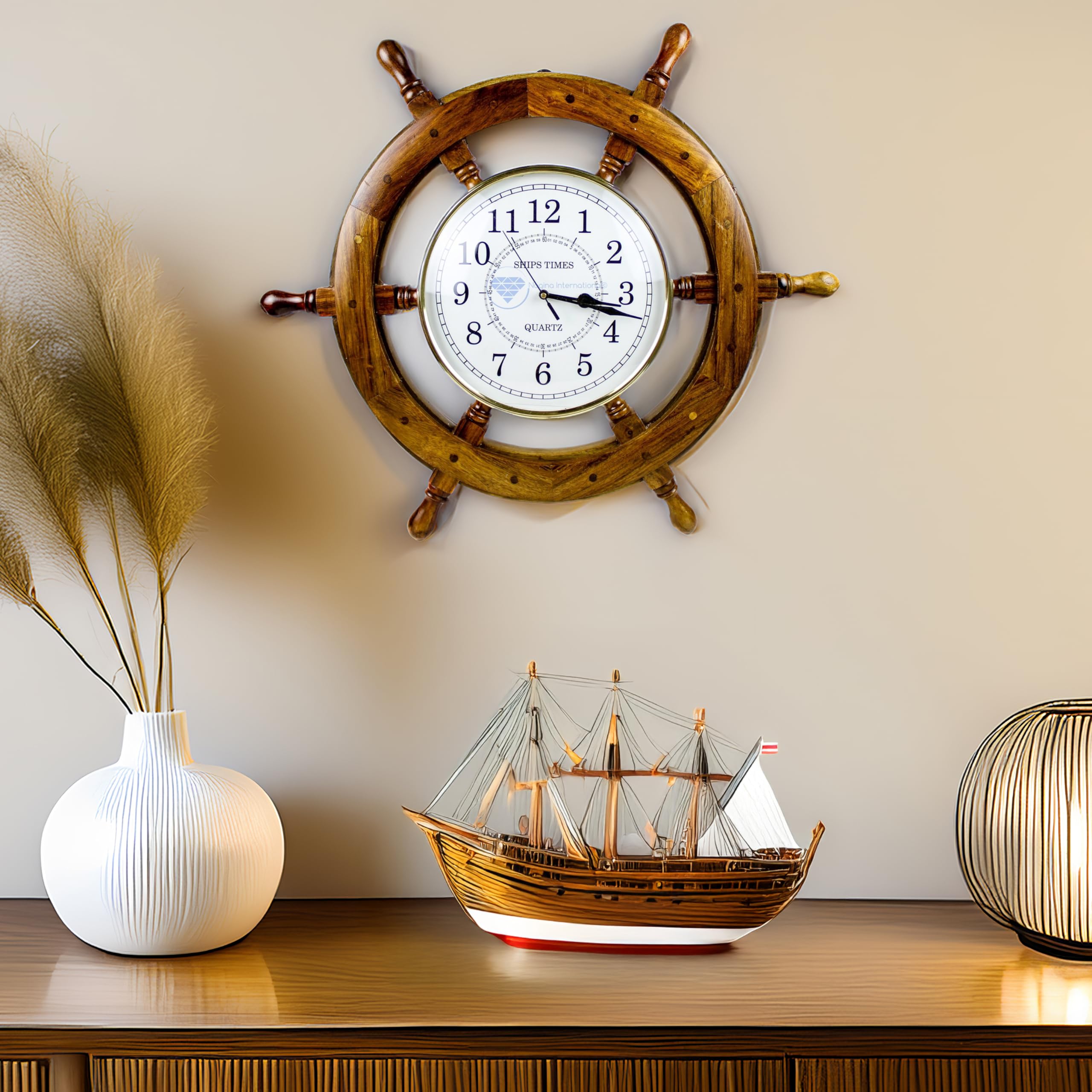 Amazon.com: Nagina International Time's Wall Clock | Nautical