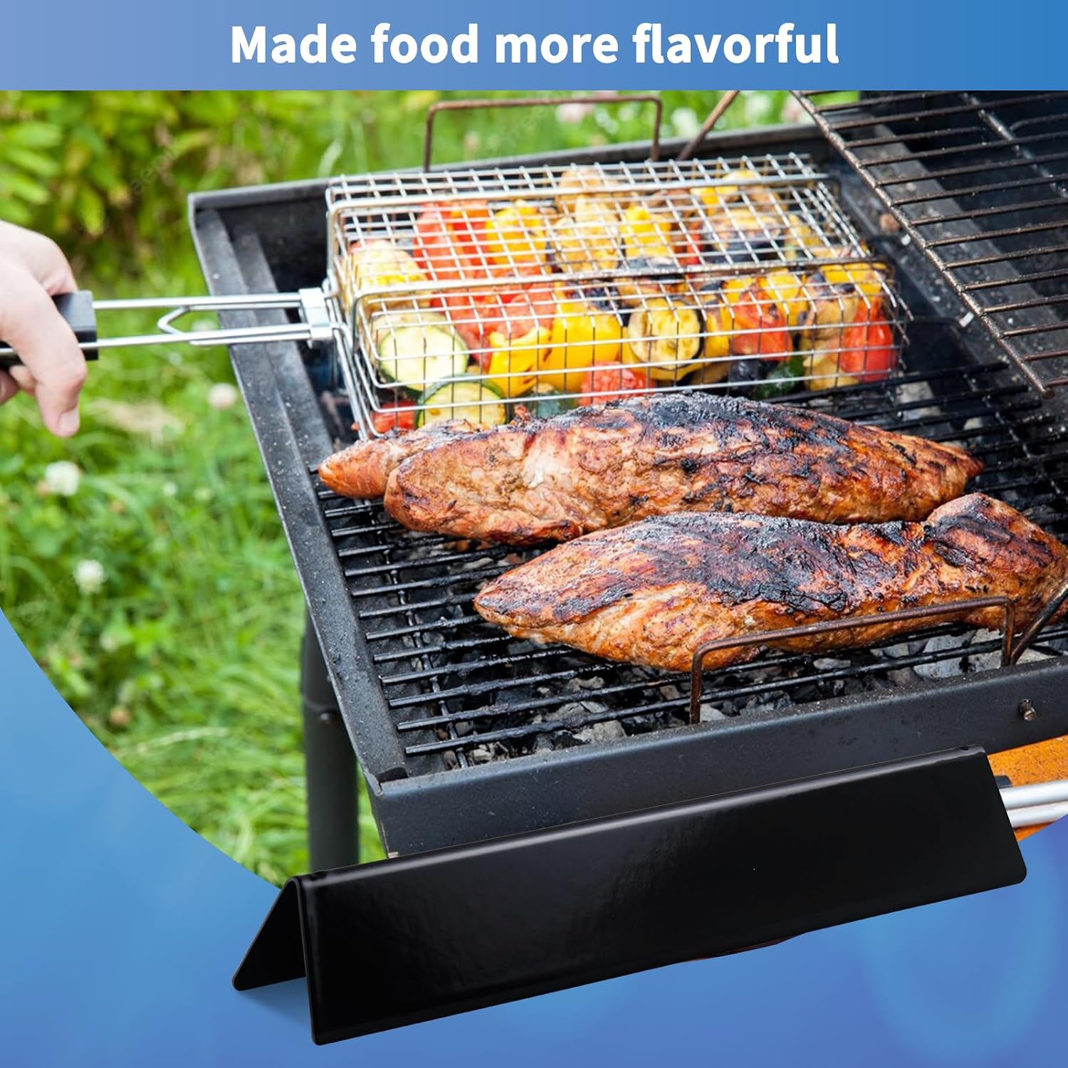 Heat Deflector And Cooking Grids Replacement Parts For Weber Spirit 300 and GS4 Spirit II 300 Series,7638 Grill Grates with 7636 Porcelain Flavorizer Bars for Weber Spirit E310 E320 E330 S310 S320