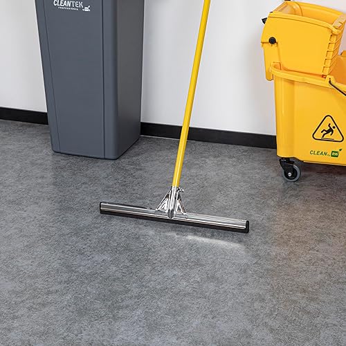 Miniatura 3 de Restaurantware Limpiadora de piso de 21.5 pulgadas, 1 cabezal de repuesto de escobilla de goma resistente, mango se vende por separado, grande,