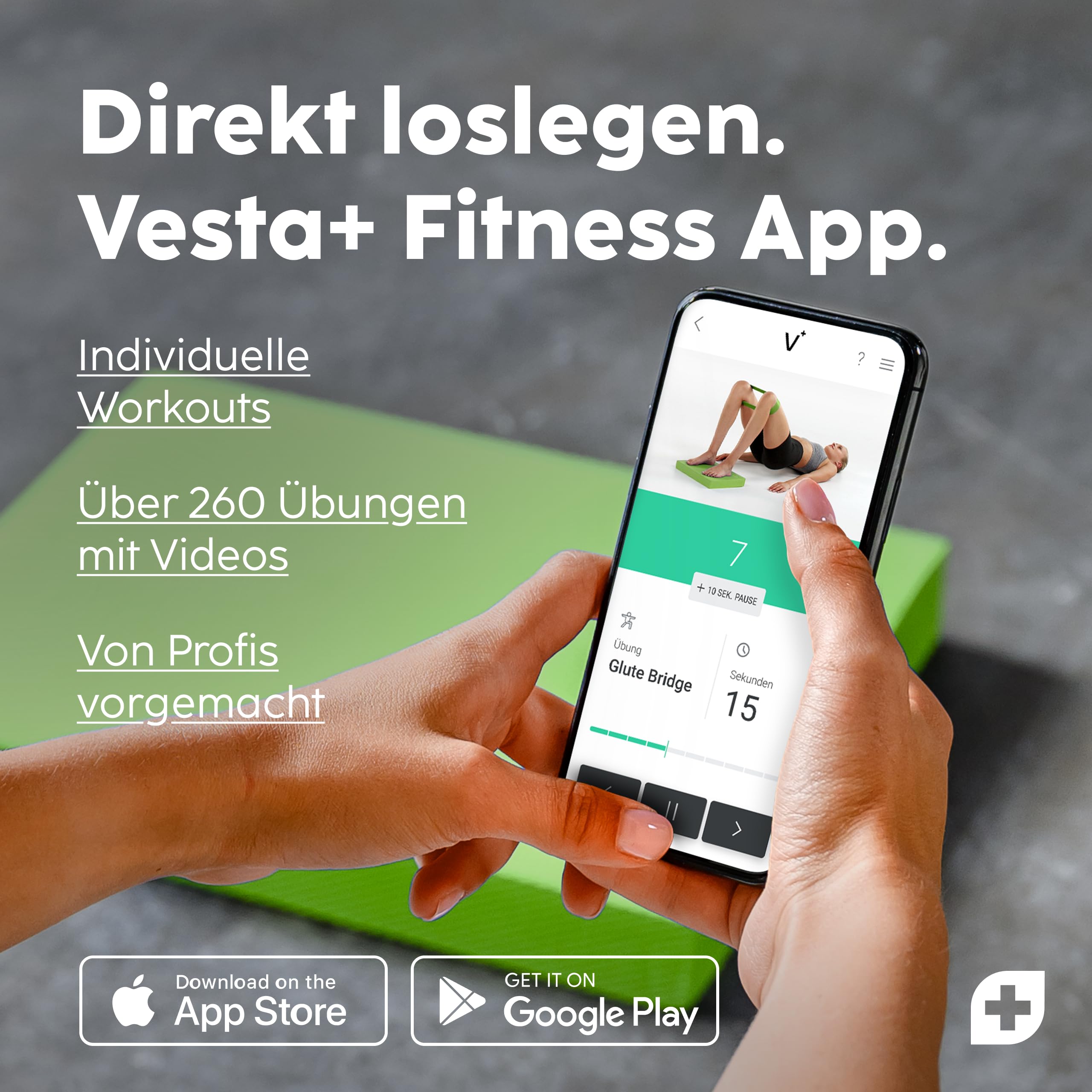 Vesta+ Balance Pad XXL + APP, Wackelpad und Gleichgewichtskissen - Balance Pad Physiotherapie für das Plus in Deinem Training, Balancepad, Gymnastik Kissen, Balance Matte