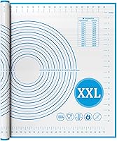 UBeesize XXL Silicone Baking Mat 23.6x31.5 Inch Non-Stick Pastry Dough Mat with Measurements - Nonslip Counter Mat for Cookies Macarons Bread Pie Crust