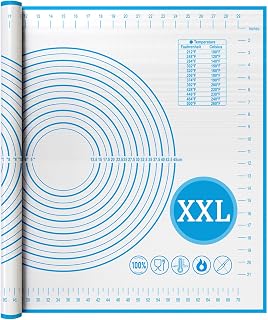UBeesize XXL Silicone Baking Mat Set (2 Pack) 23.6x31.5 Inch Non-Stick Pastry Mat with Measurements Nonslip for Cookies Bread Macarons