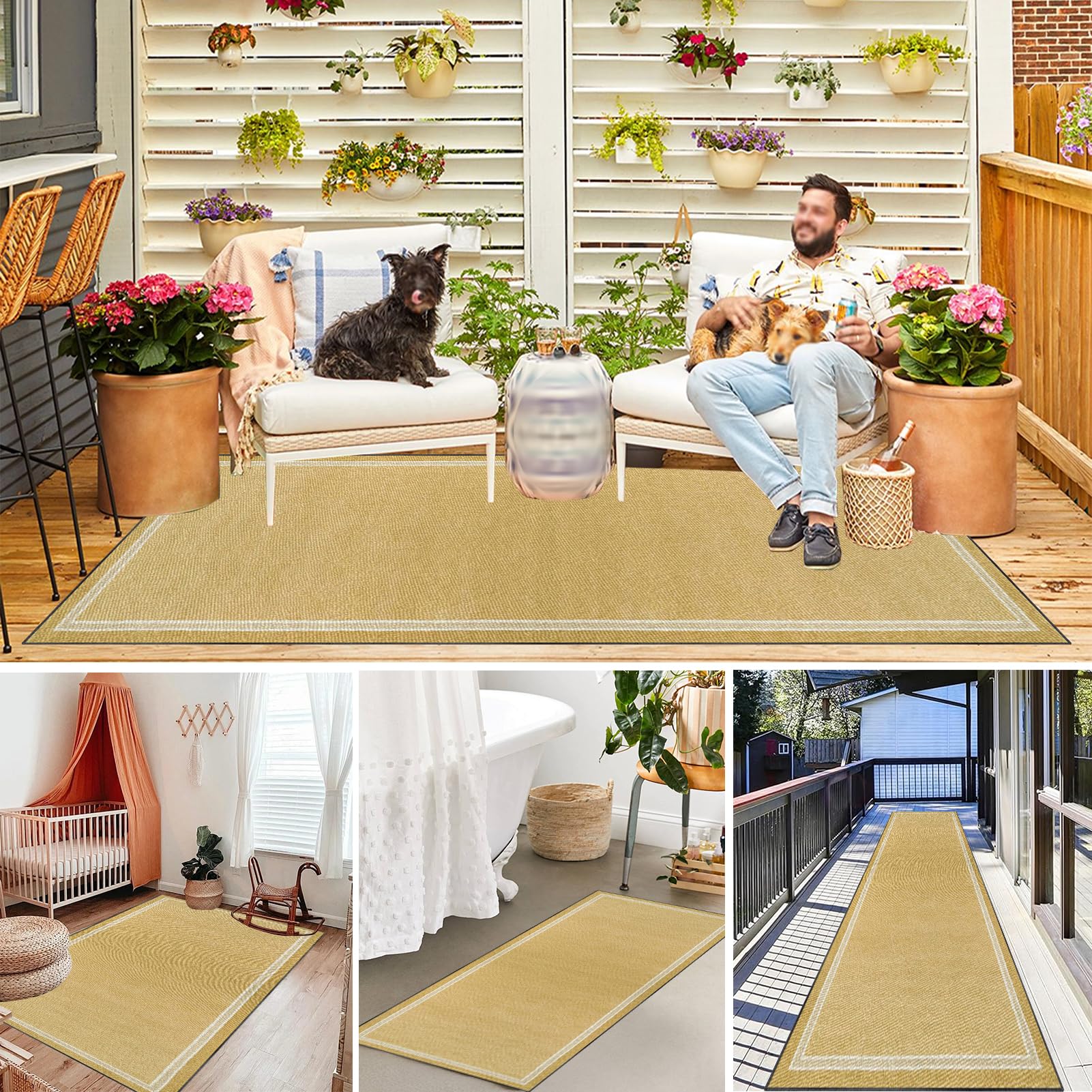 Tapis de Couloir Long, Tapis pour Cuisine Devant évier 70 x 180 cm