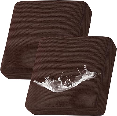 Fundas de cojín impermeables para sofá de 3 asientos, fundas de cojín individuales para sofá de 3 asientos, súper ajuste y flexibilidad suave (2