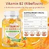 2 Paquetes de Gomitas de Vitamina B2 - Riboflavina 400mg para Niños y Adultos, Alivio de Migrañas y Dolores de Cabeza, Vegano, Sin Azúcar, Sabor Naranja, 120 Gomitas 3