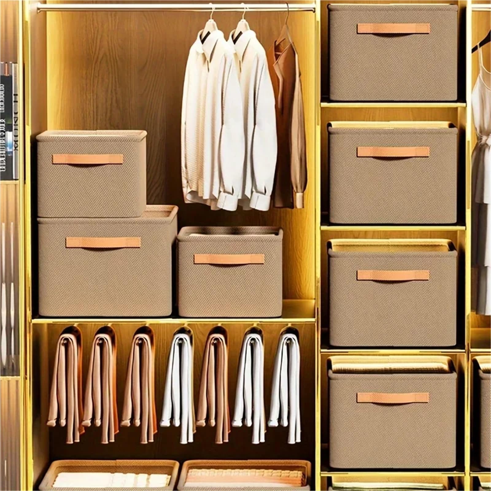 Caja organizadora de guardarropa for almacenamiento en el armario, cajones ropa interior, dormitorio, calcetines, pantalones y sujetador(L 2PCS Mix)
