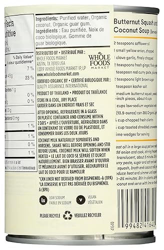 Miniatura 4 de 365 by Whole Foods Market Leche de coco orgánica ligera 135 onzas líquidas