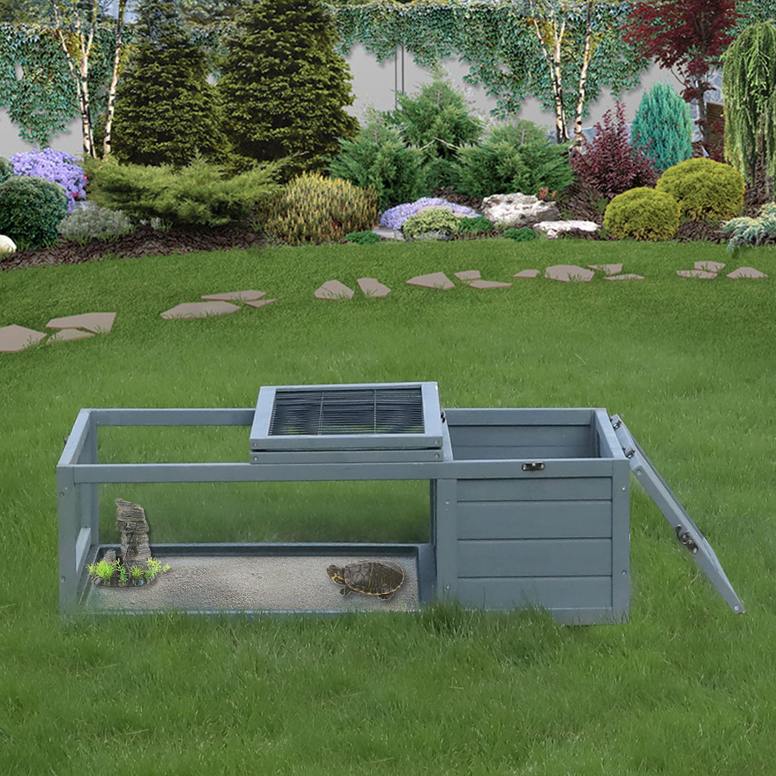 Outdoor Tortoises Enclosure for Small Animals Indoor Turtle House
