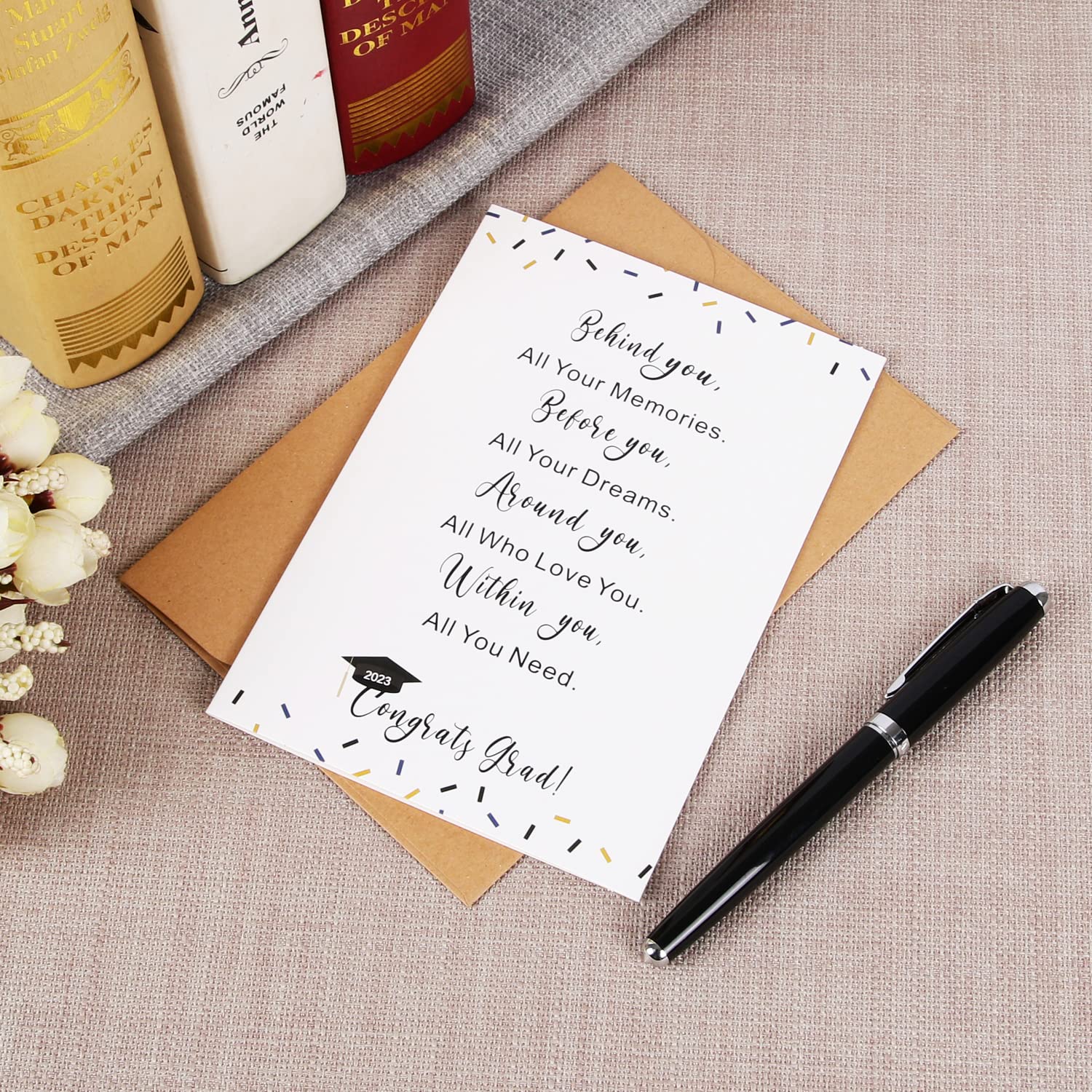 Amazon.com : CJ&M Funny Gifts for Men Graduation Gifts,Grad Gift Greeting  Cards,Graduation Card Gifts for Her Him Daughter Son Women Best Friend  College Boys Girls Behind You All Your Memories Inspirational Card :