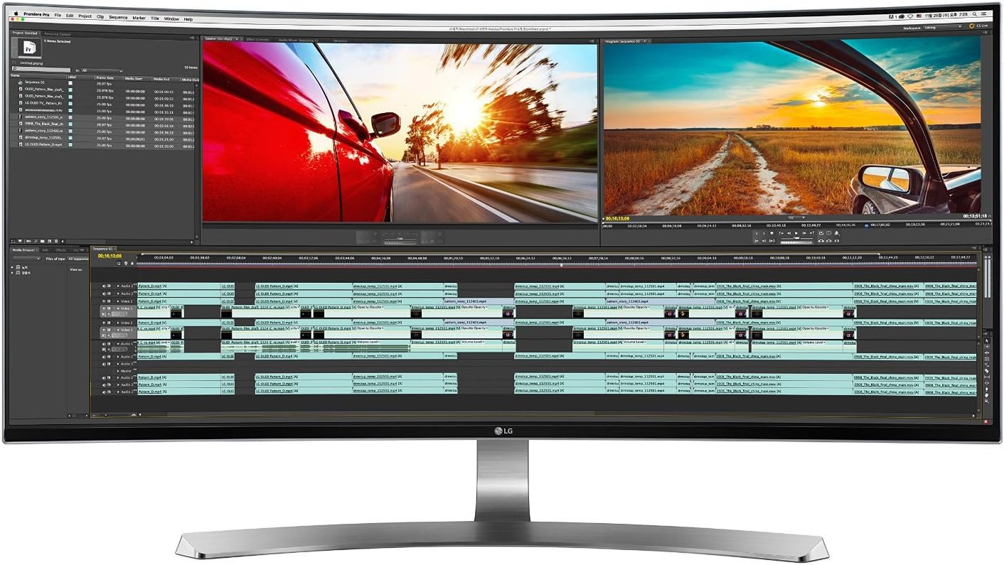 34UC98-W 34" Curved Ultrawide IPS Monitor (3440x1440, 2x HDMI, DP, 2x TB2, Height Adjust, Speakers)