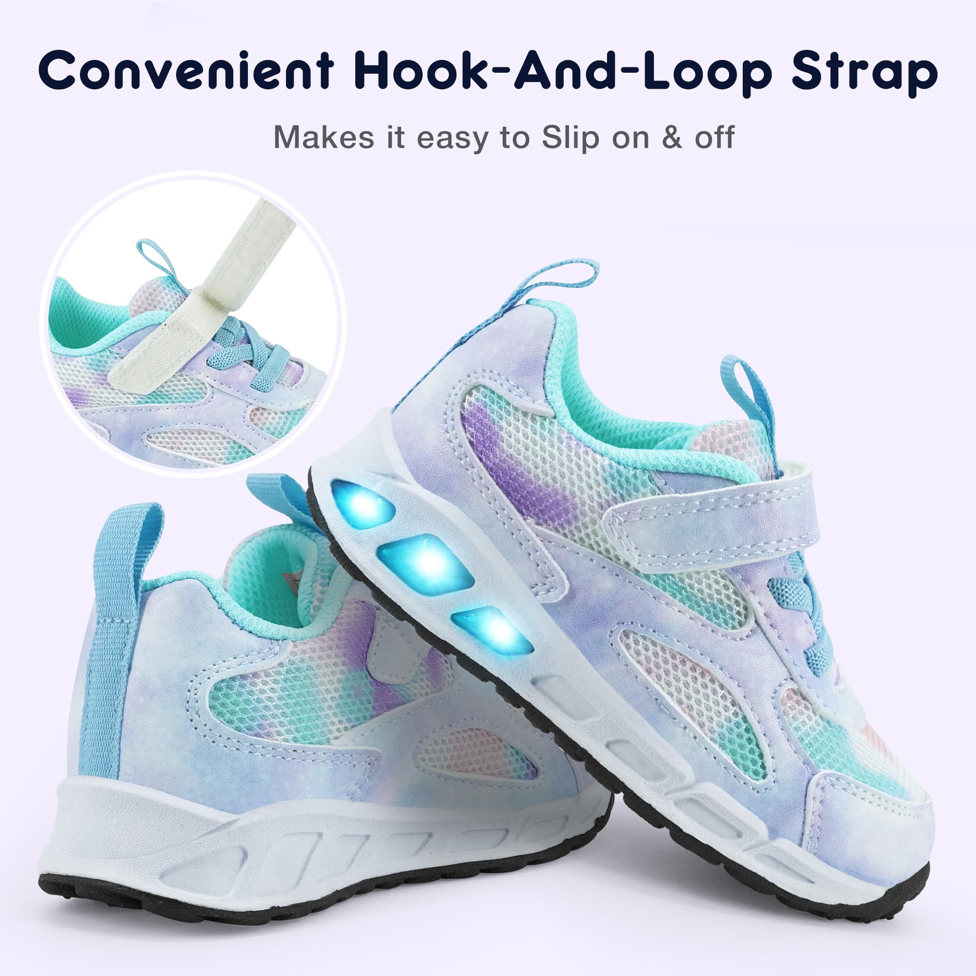 Floranate Tenis con luz LED intermitente para niños y niñas