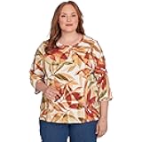 Leaf Pleated Neckline Top