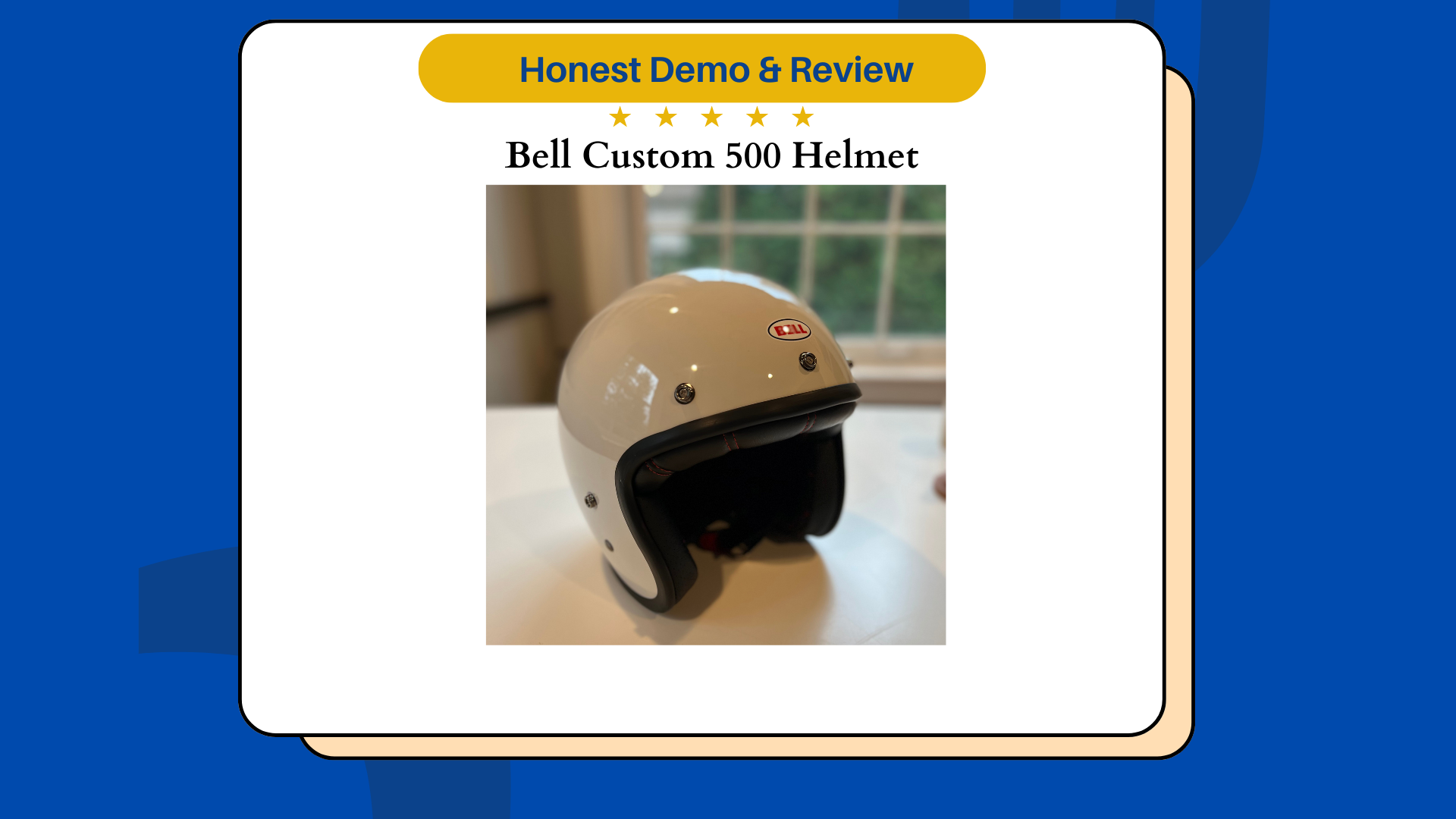 Watch Honest Review of the Bell Custom 500 Open Face Helmet on Amazon Live