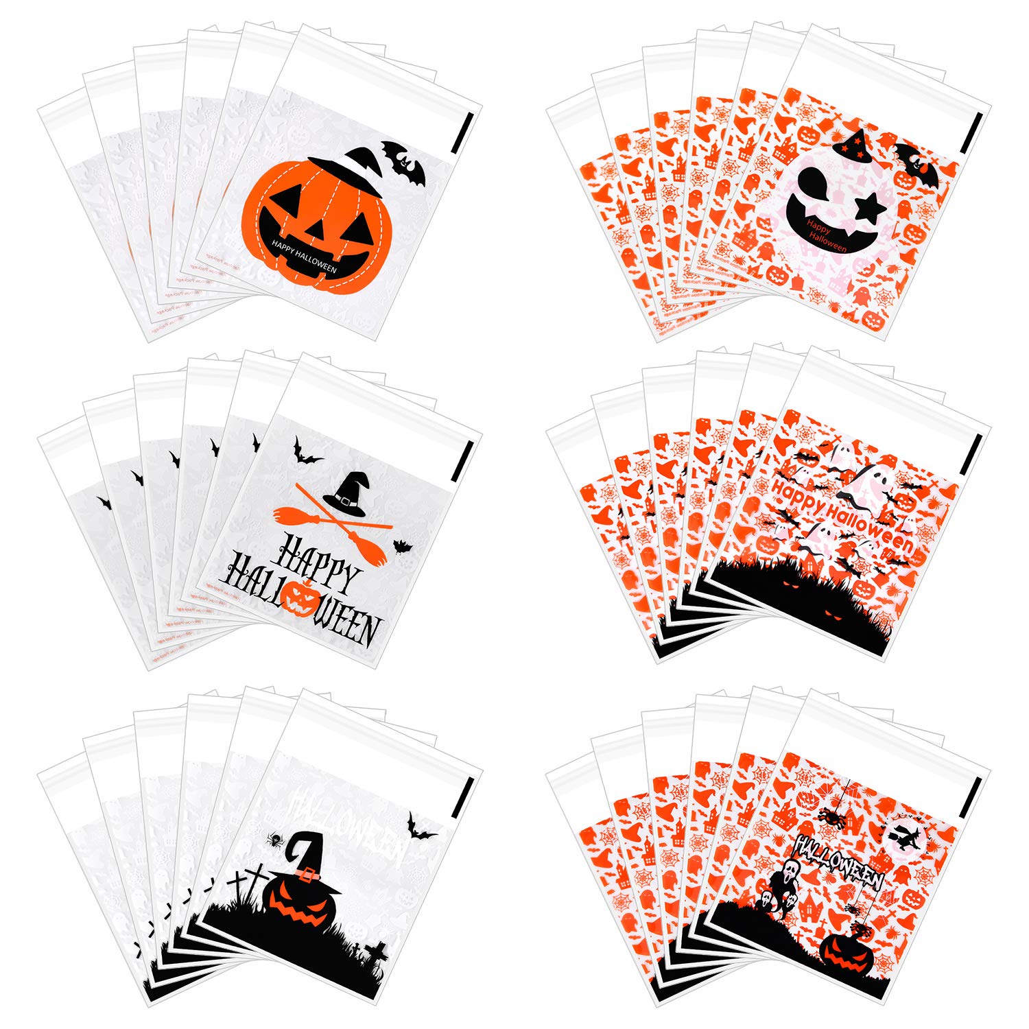 Sacs à Bonbons Transparents Pour Halloween, Sacs Cadeaux