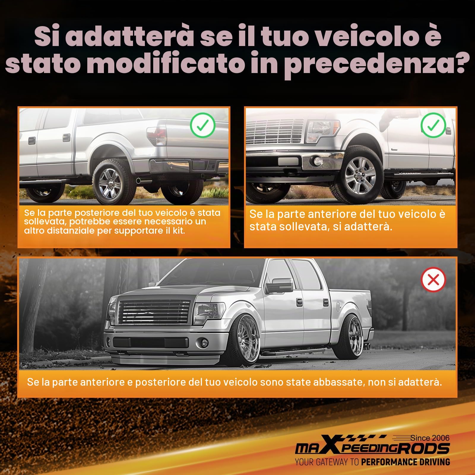 maXpeedingrods Sospensioni pneumatiche per Mercedes Benz Sprinter 2006-2020, carico massimo 4000 kg (trazione posteriore e trazione anteriore)