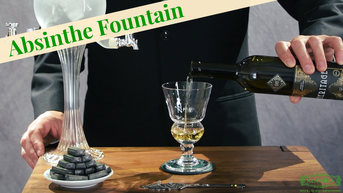 Amazon.com: Absinthe Fountain Bubble by ALANDIA | Mouth-Blown Glass | 4  Spouts | Prepare Absinthe The Original Way : Home & Kitchen