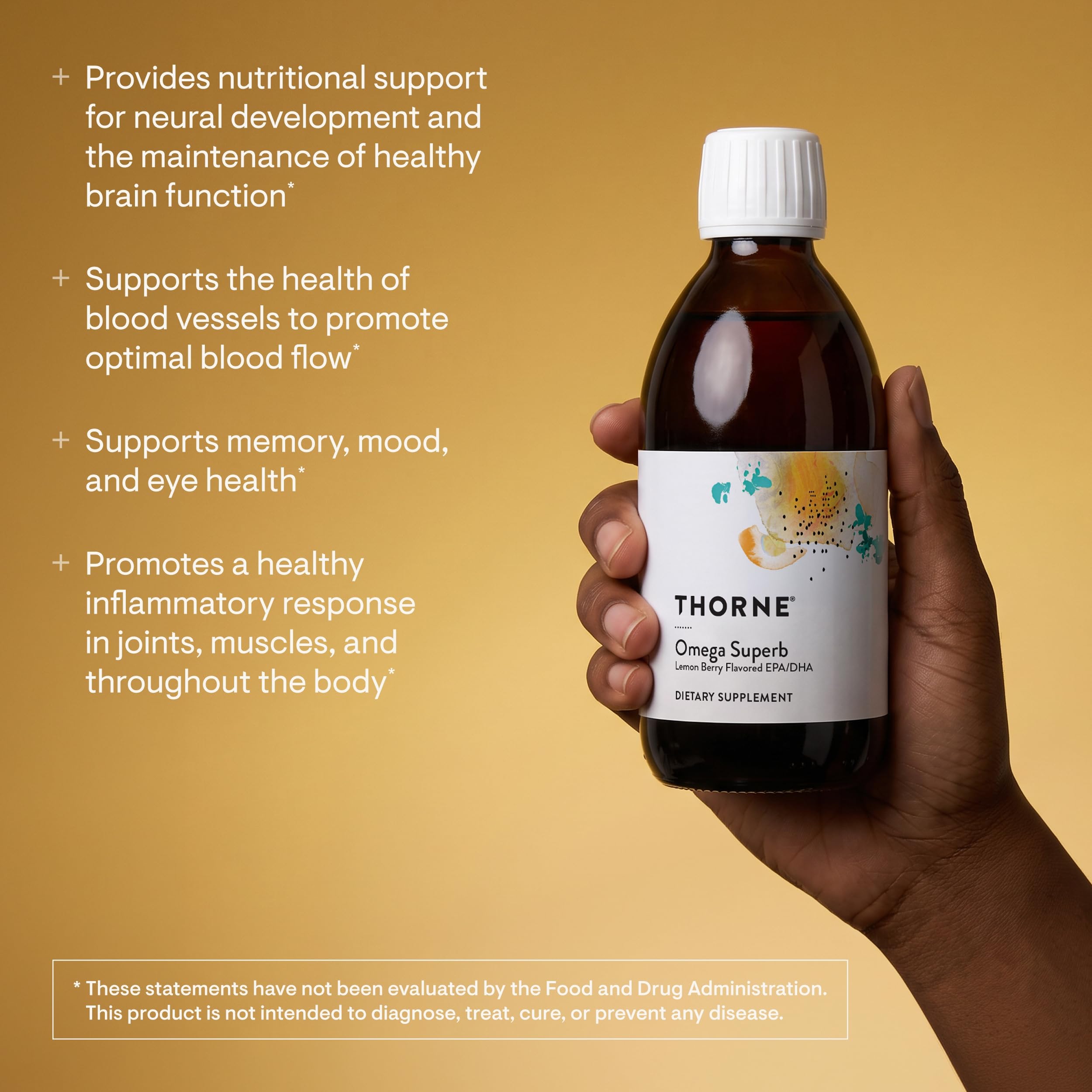 THORNE - Omega Superb - Fish Oil Liquid Supplement with EPA & DHA - Supports Brain, Skin, Joint & Heart Health* - Lemon Berry - Third-Party Certified - Gluten, Dairy & Soy-Free - 40 Servings — Amazon image 3