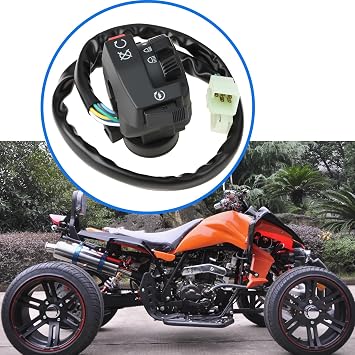 ECSiNG Indicator Light Left Handlebar Switch Compatible with Jinling JLA 21B 250cc 931E 276 300cc 923 Trike Models