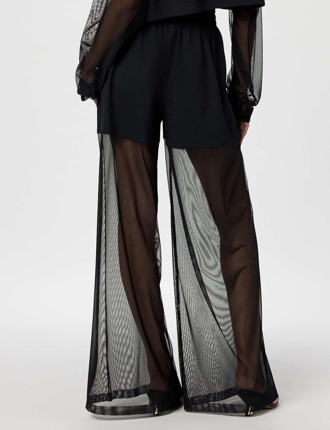 Norma Kamali Women's Boyfriend Elephant Sweatpant W/Mesh