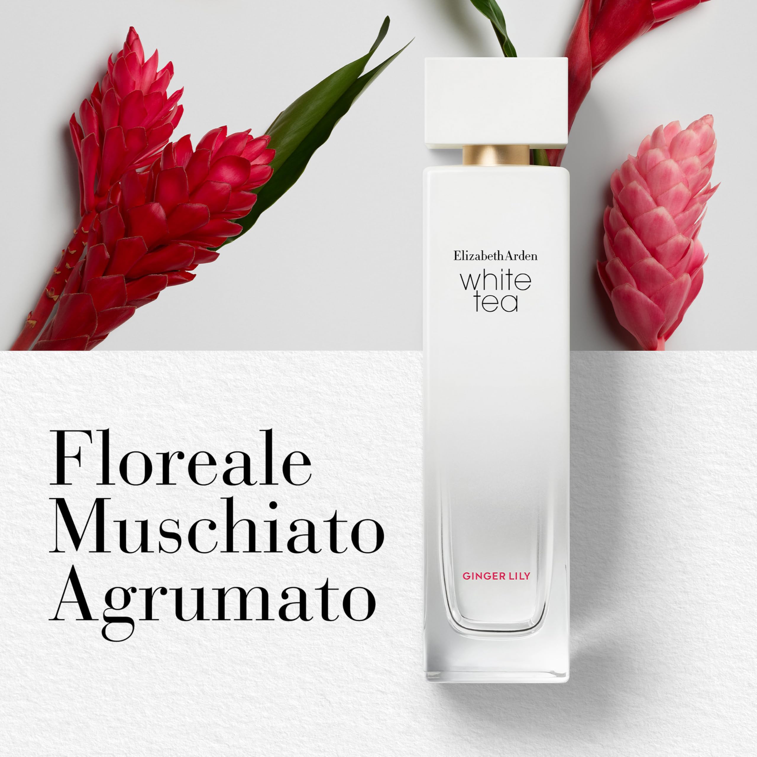 Elizabeth Arden – White Tea Ginger Lily Eau de Toilette Spray: fragranza dolce e floreale con giglio allo zenzero, estratto di tè bianco e legno di Madras, fresca e sensuale, per il benessere, 50 ml