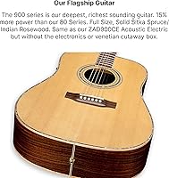 Vista 2 de Zager Guitarra eléctrica acústica ZAD900 acústica Pro Series - Abeto sólidopalisandro - Guitarras acústicas de primera calidad - Guitarra acústica