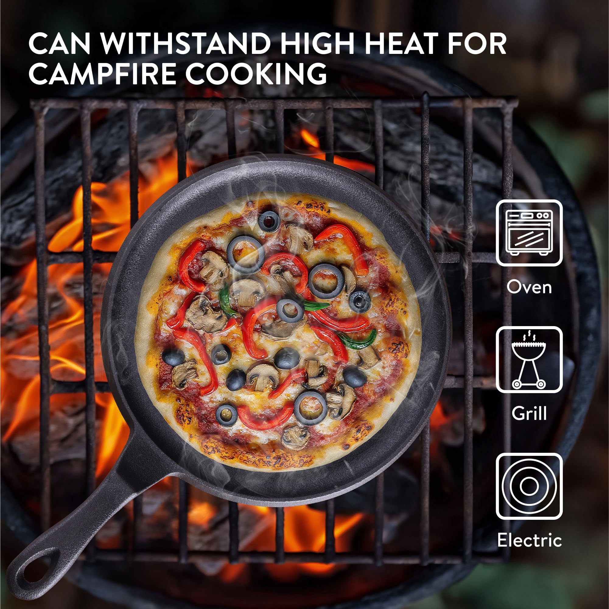 Seasoned Cast Cast Iron Pizza Stone For Grill Pre-seasoned Pizza