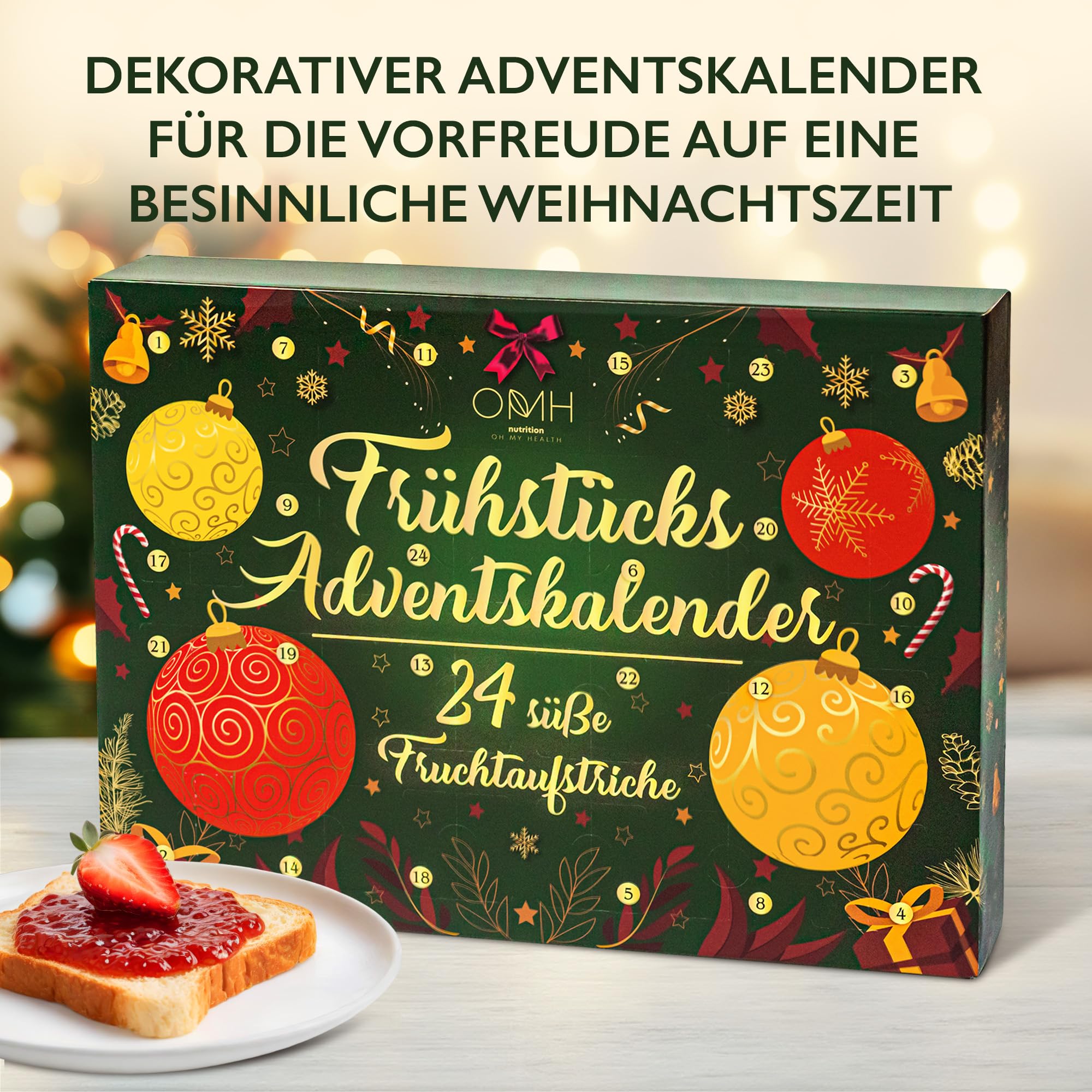 Adventskalender 2025 aus Deutschland Weihnachten Geschenkset (Frühstück)